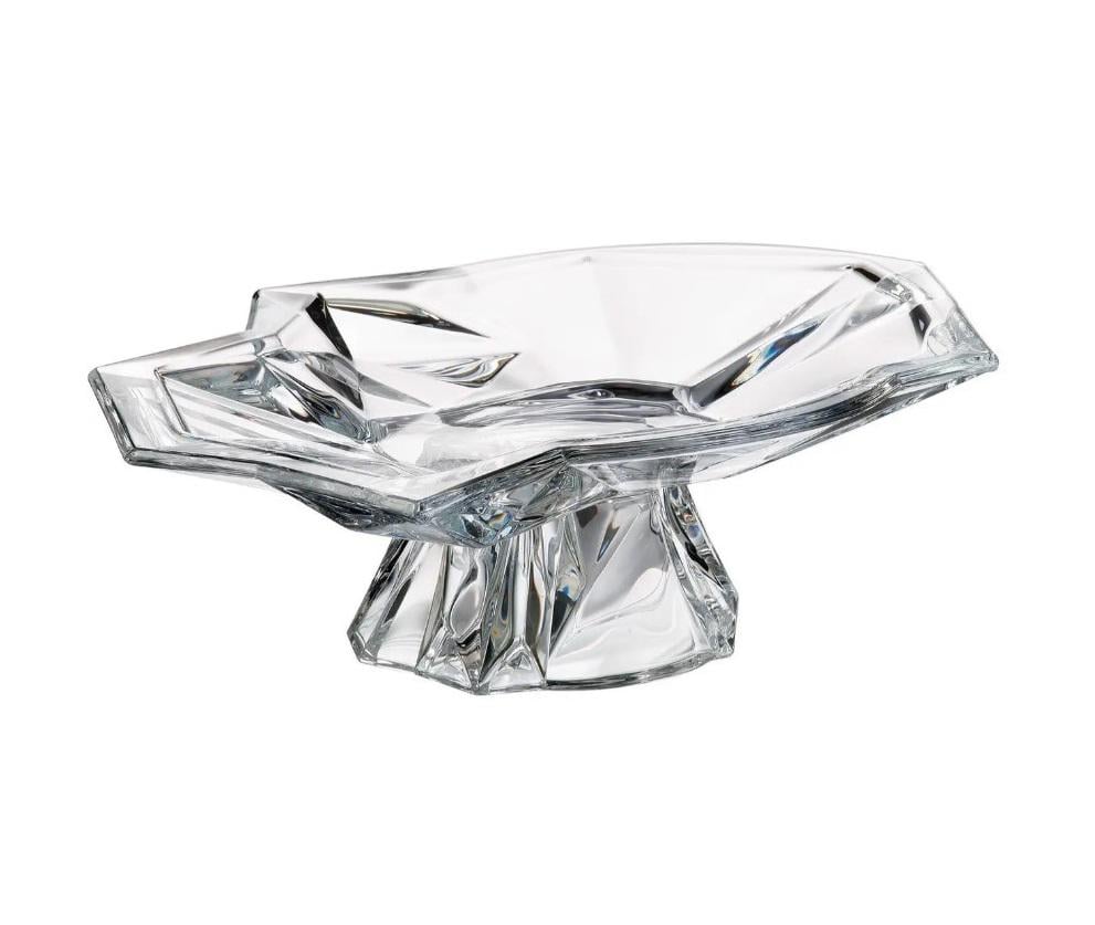 Тортовщица на ножке Bohemia Enigma богемское стекло d 35,5 см (0706d7ad)