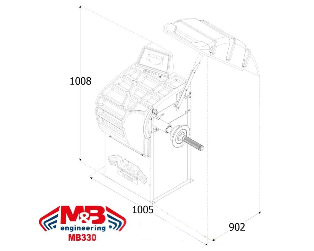 Стенд балансувальний M&B Engineering MB330XL P для коліс до 75 кг 230В до 30” - фото 5