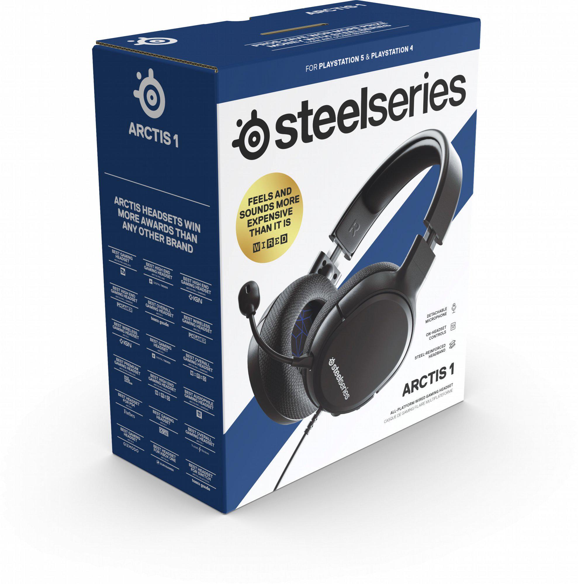 Гарнитура SteelSeries Arctis 1 for PS5 Черный (7424334) - фото 6