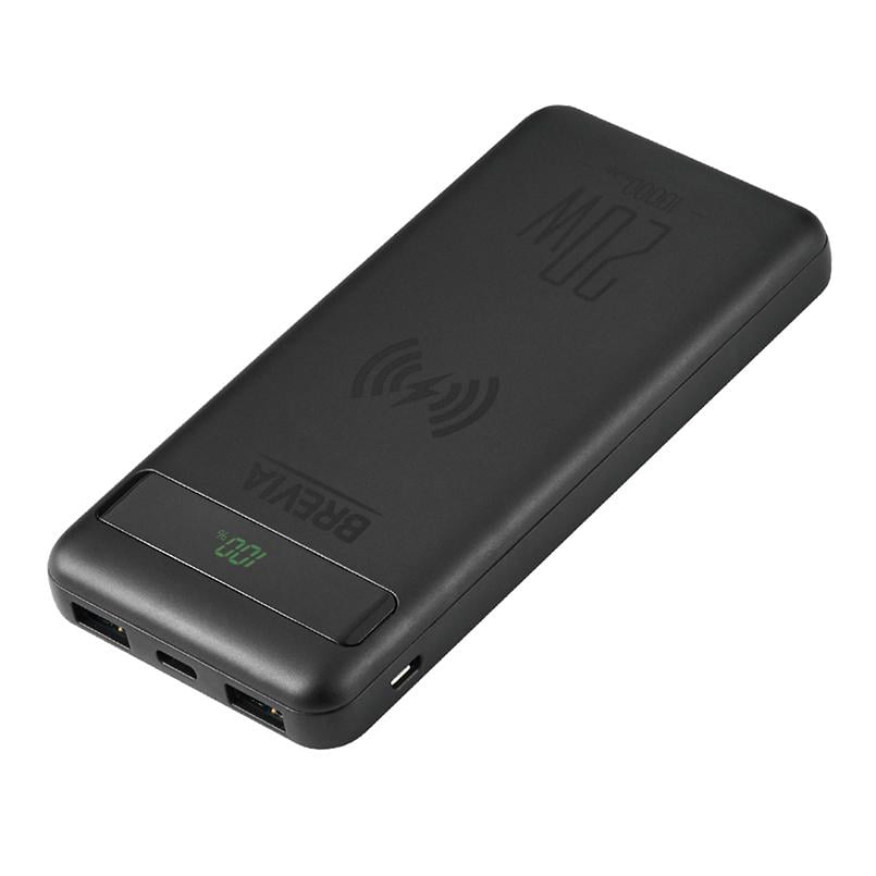 Повербанк Brevia 10000 mAh 20W Wireless Qi10W Li-Pol LCD (45118) - фото 5