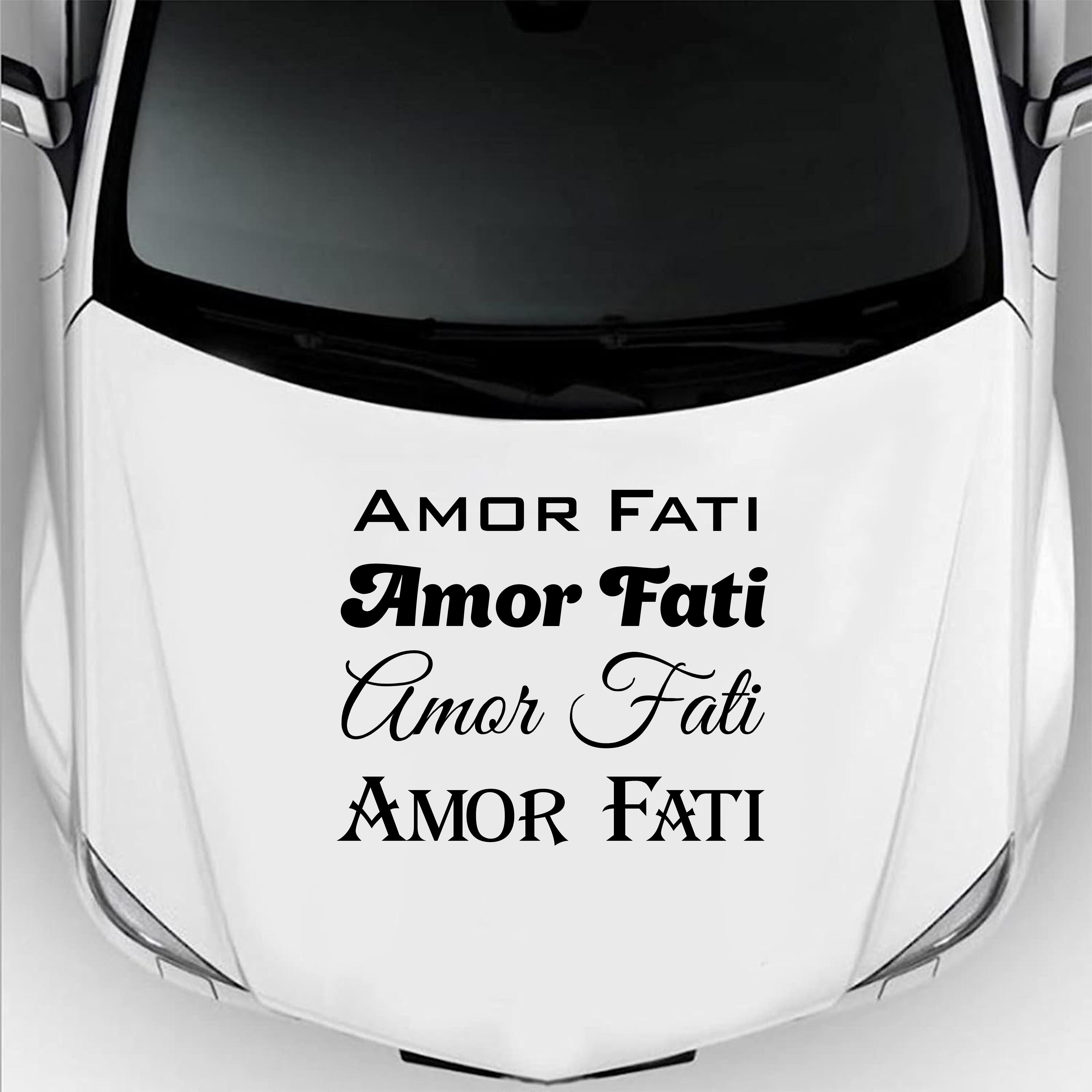 Наклейка на авто Oracal "Amor Fati" 40х6 см Черный (NA000-55-b4)