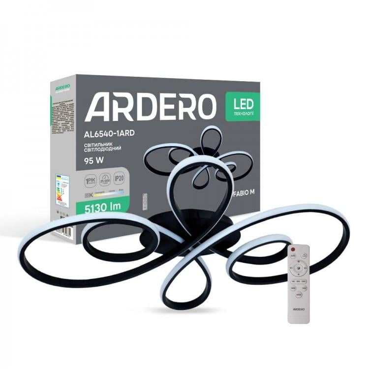 Светодиодная люстра ARDERO AL6540-1ARD FABIO M 95 Вт Черный Светодиодная люстра ARDERO AL6540-1ARD FABIO M 95 Вт Черный