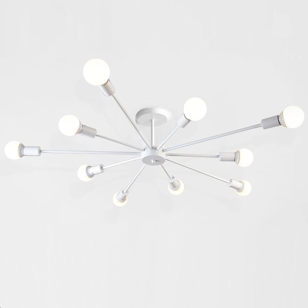 Люстра в стилі лофт Луч-10 з патронами Білий