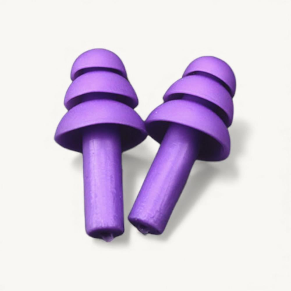 Беруши для сна плавания Univerza Елка силиконовые шумоподавляющие анатомические в футляре Фиолетовый - фото 1