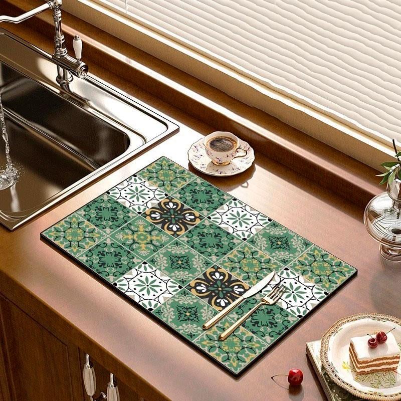Килимок для сушіння посуду Kitchen Drying Mat протиковзкий 40x50 см (230-22-2222)