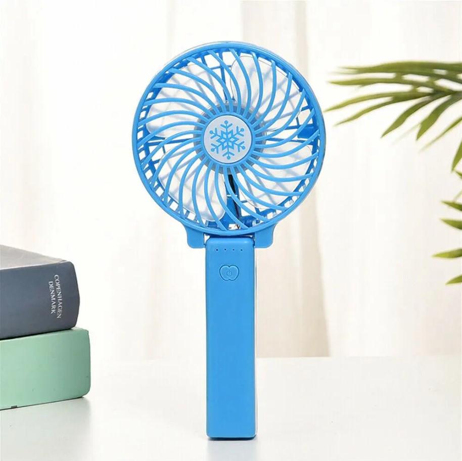 Вентилятор портативний Mini Fan з акумулятором та ручкою що складається Синій - фото 2 Вентилятор портативний Mini Fan з акумулятором та ручкою що складається Синій - фото 2