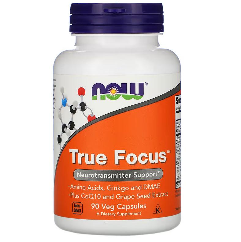 Натуральная добавка Now Foods True Focus 90 капсул