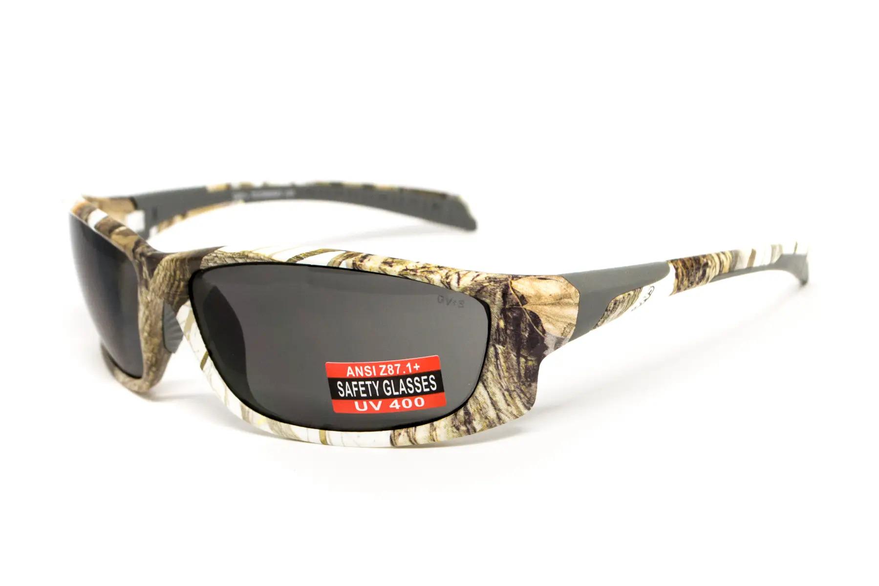 Очки защитные открытые Global Vision Hercules-5 в камуфлированной оправе Серый (GV-HE5CAM-GR)