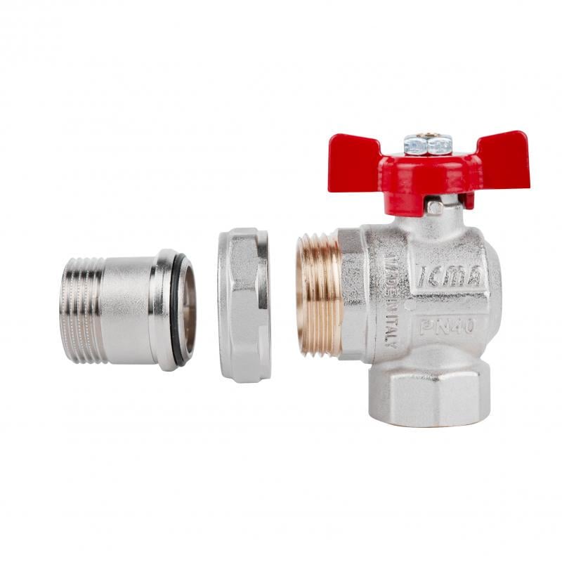 Кран кульовий Icma FAR. ROSSA 3/4" кутовий №361 - фото 4