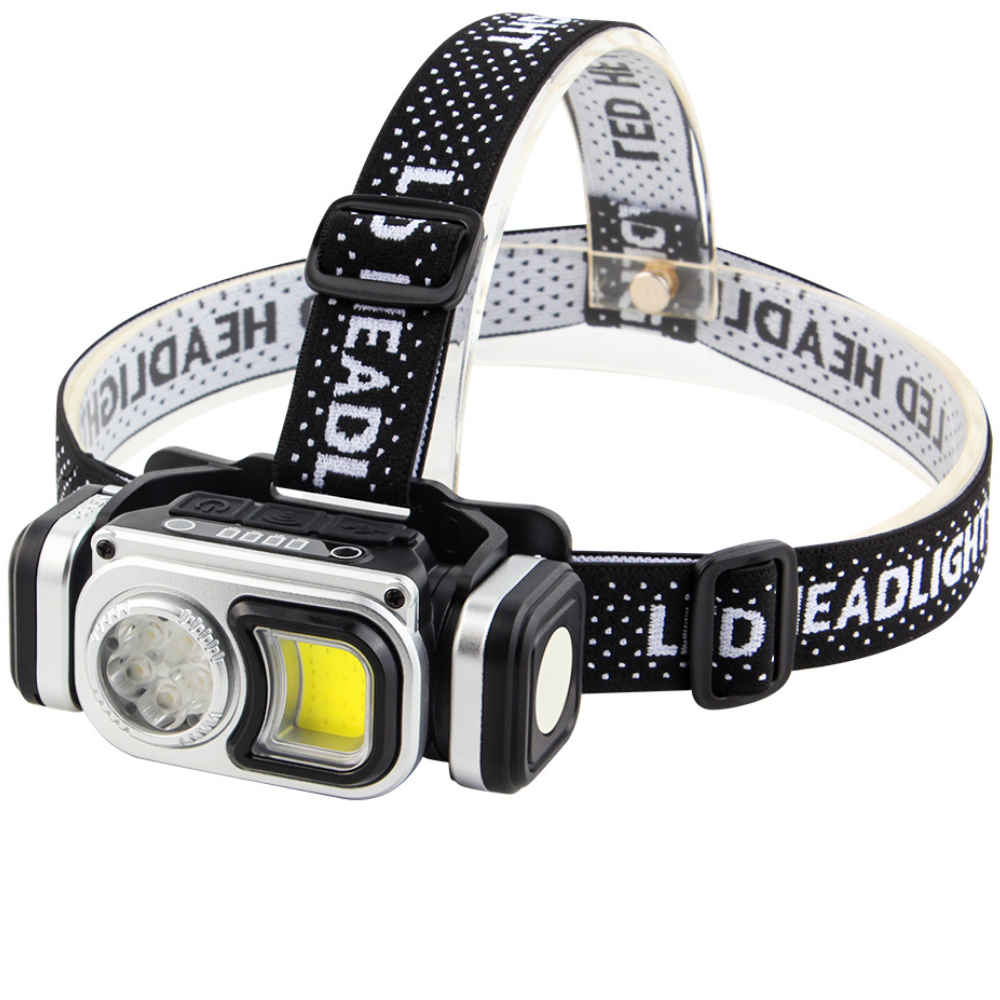 Фонарь налобный HX-T60 5SMD COB водонепроницаемый с магнитом Черный (31560739)