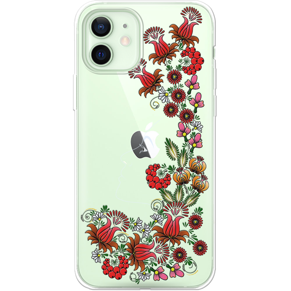 Чехол Boxface iPhone 12 3D Ukrainian Muse Прозрачный силикон (41161-bk64-41086)