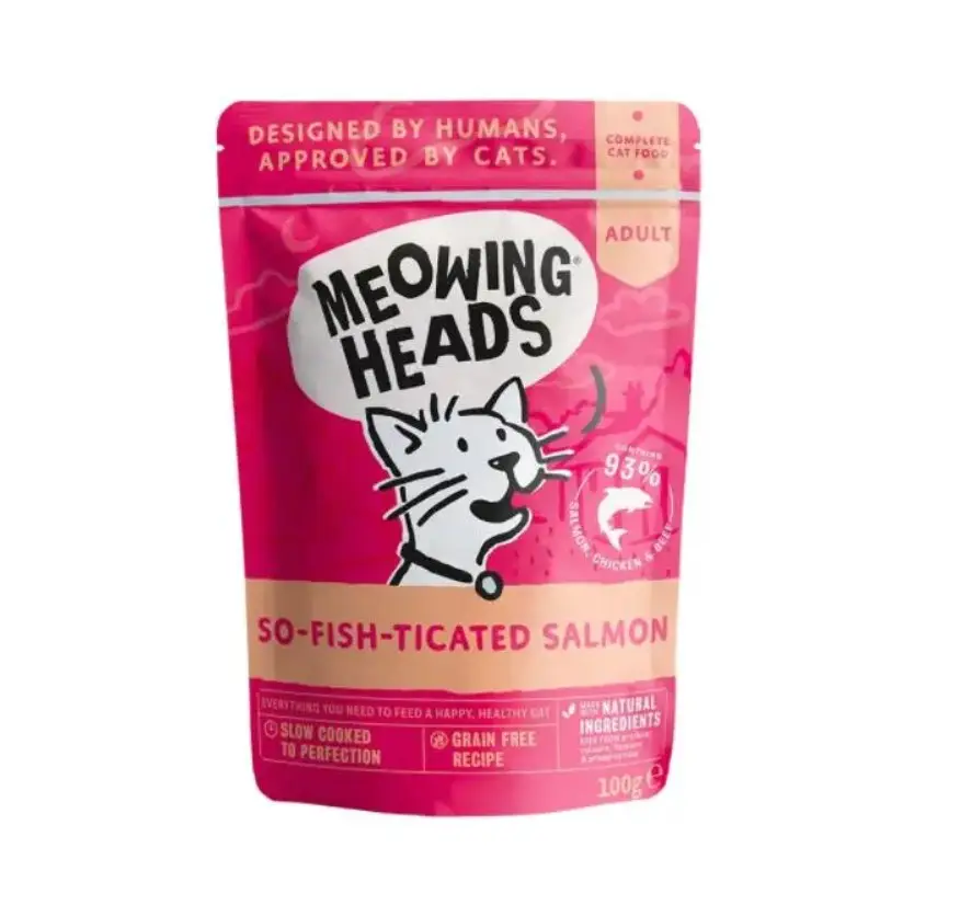 Корм-пауч для взрослых кошек Meowing Heads So fish ticated SALMON с лососем 100 г (24710366)