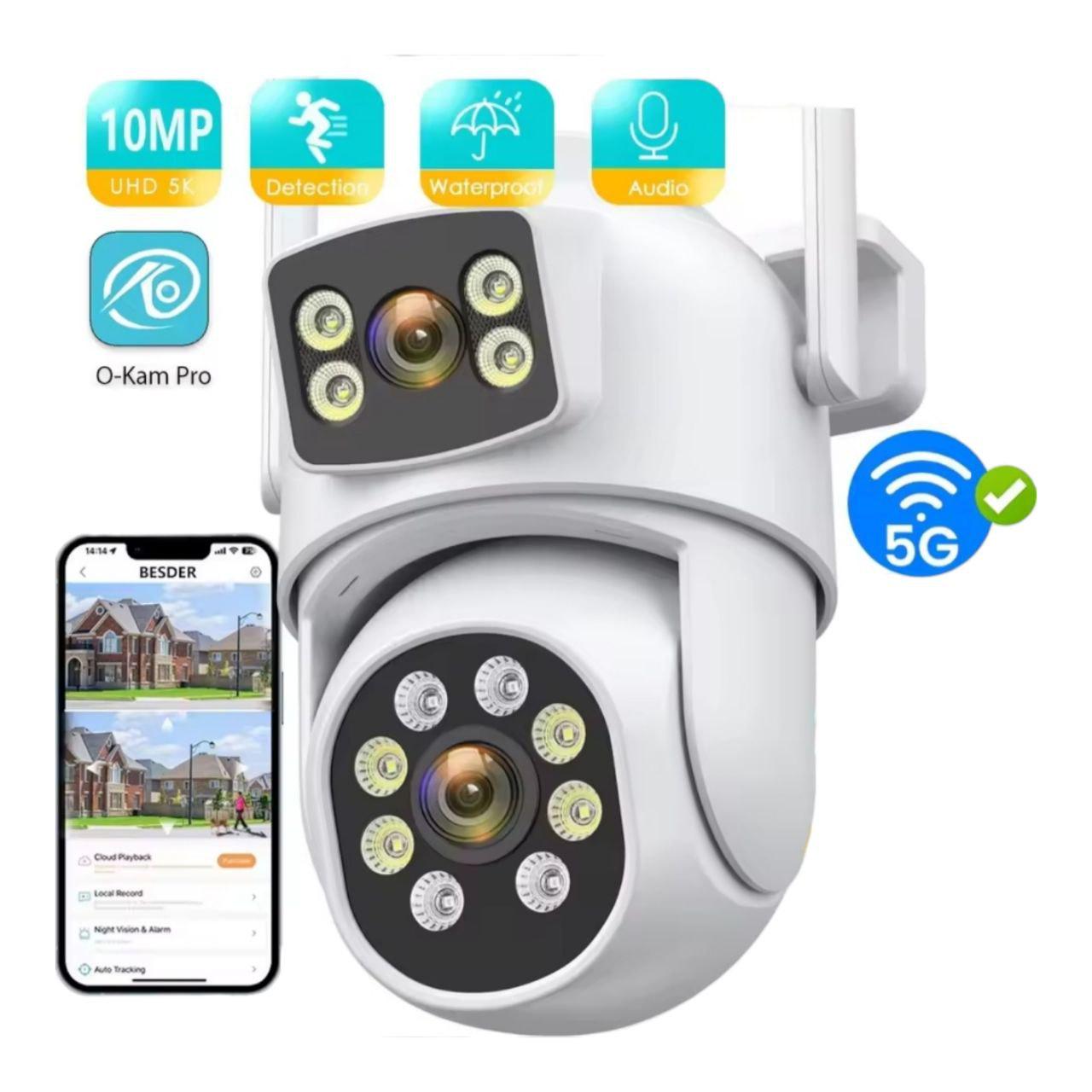 Камера видеонаблюдения двойная 10 mp Wifi 4K HD ICsee ptz (2482859193) - фото 4 Камера видеонаблюдения двойная 10 mp Wifi 4K HD ICsee ptz (2482859193) - фото 4