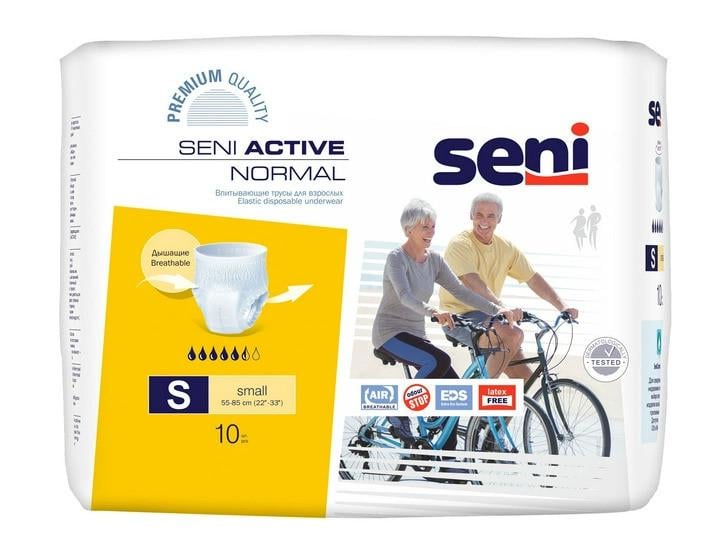 Підгузки-труси для дорослих SENI ACTIVE NORMAL Small 10 шт. Підгузки-труси для дорослих SENI ACTIVE NORMAL Small 10 шт.