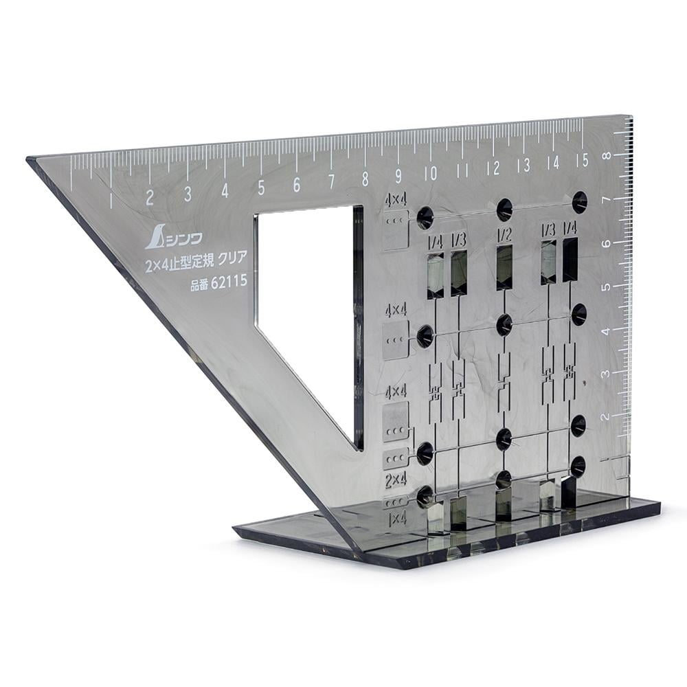 Угольник столярный Shinwa 3D 2х4 45°/90° поликарбонат 178х92 мм (32723)