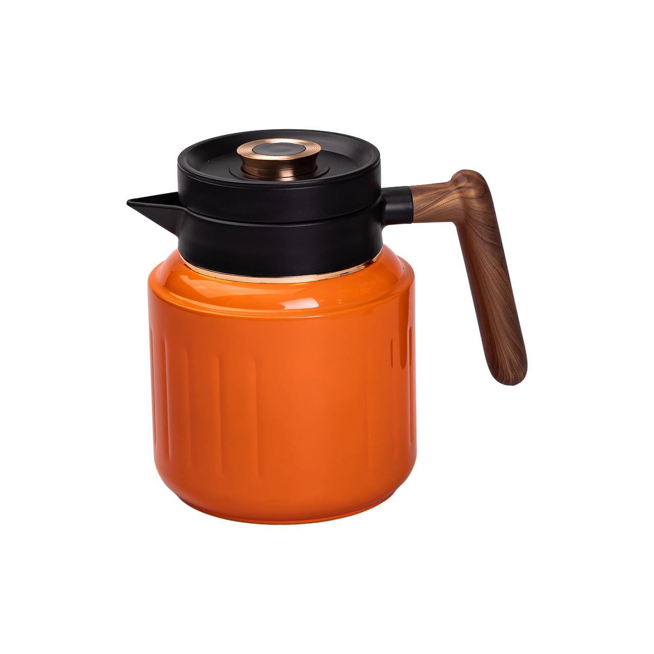 Чайник-термос с индикатором температуры и заварником 1 л Оранжевый (2431237159) - фото 2 Чайник-термос с индикатором температуры и заварником 1 л Оранжевый (2431237159) - фото 2