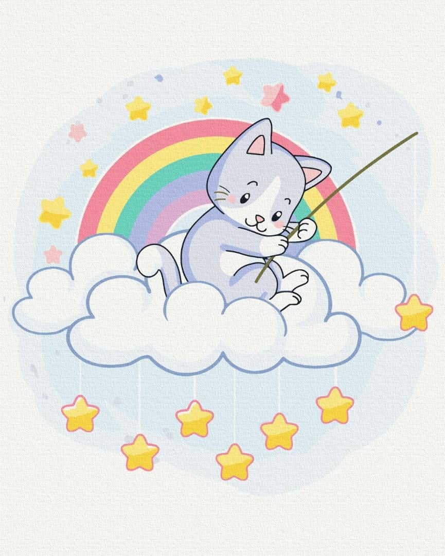 Картина по номерам Brushme Котик на зореловле 48x60 см (BS51346L)