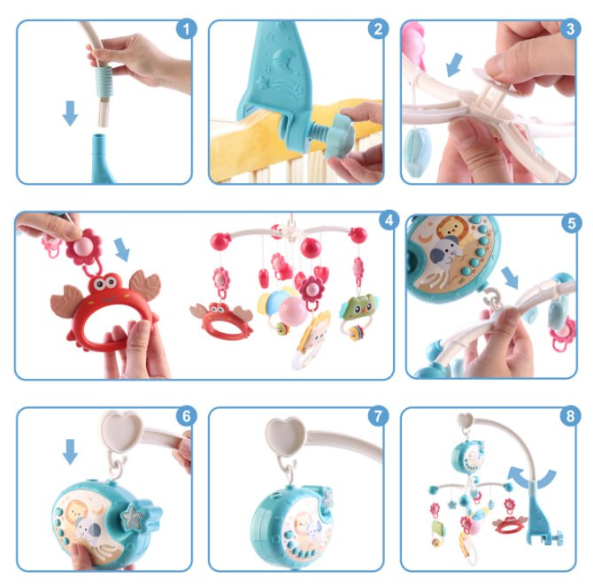 Музыкальный проектор мобиль-ночник/карусель с подвесными элементами Солнечный Зайчик PL-724-89 (2536344153) - фото 4 Музыкальный проектор мобиль-ночник/карусель с подвесными элементами Солнечный Зайчик PL-724-89 (2536344153) - фото 4