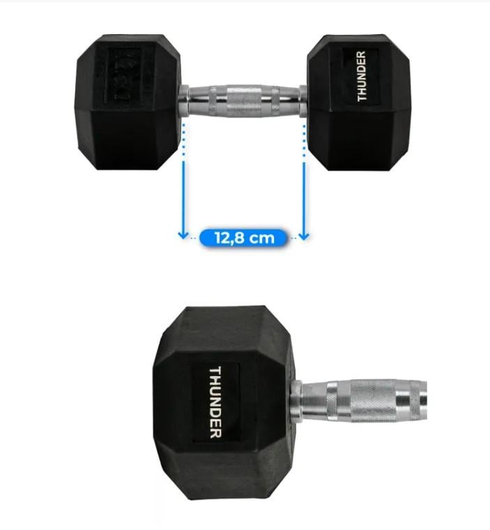 Гантель шестигранный Thunder 12,5 кг (HEXAGONAL-DUMBBELLS-12,5K) - фото 6 Гантель шестигранный Thunder 12,5 кг (HEXAGONAL-DUMBBELLS-12,5K) - фото 6