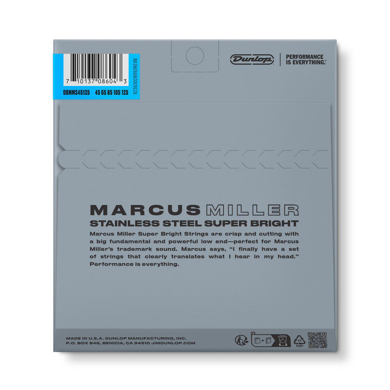 Струны для 5-струнной бас-гитары Dunlop DBMMS45125 Marcus Miller Super Bright Stainless Steel (122858) - фото 2