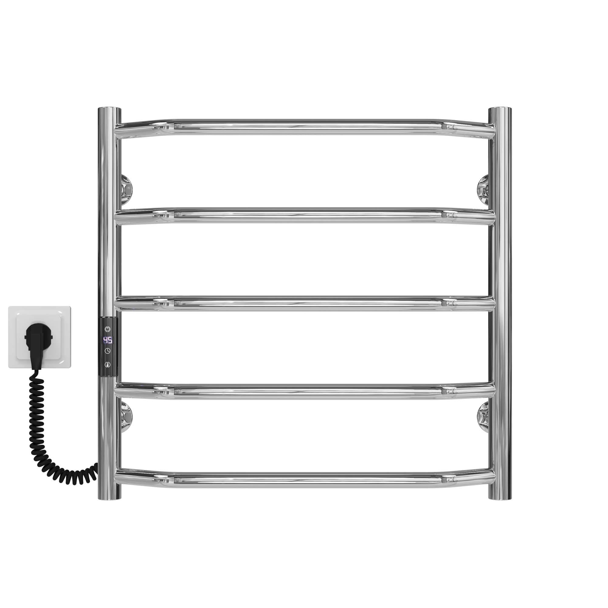 Рушникосушарка електрична Deffi Трапеція П5 JD03 ліве підключення нержавіюча сталь 500х500 мм Хром (C.TR.50.50.5.E.C.L.1)