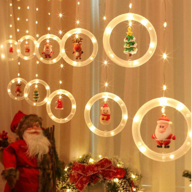 Гирлянда-штора Фигурки в елочке 3 м SF-6-теплый SF-7-холодный SF-8-мульти (29-14-16165)