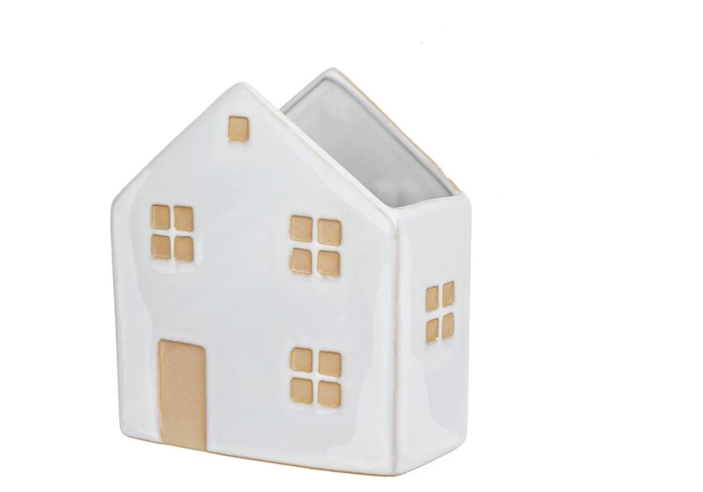 Ваза для цветов и декора керамическая старый город 15х8х16 см