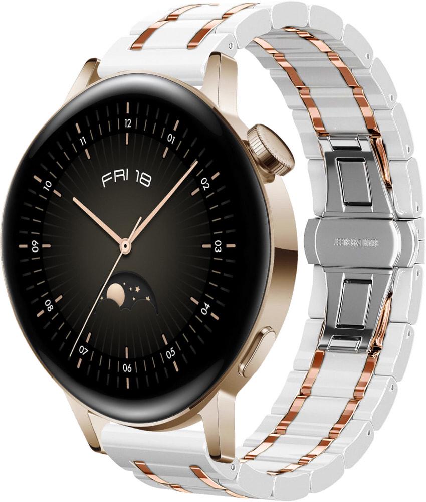 Ремешок керамический Ceramo для Huawei Watch GT3 42 мм Pink/White (28744-52)