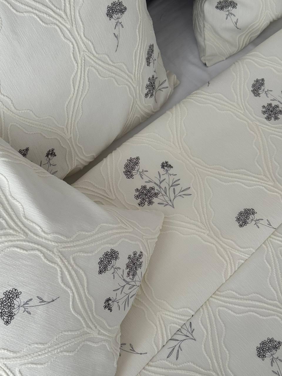 Покривало Бароко №5 бавовна 180х250 см Молочний (55677-5-180x250cm) - фото 5 Покривало Бароко №5 бавовна 180х250 см Молочний (55677-5-180x250cm) - фото 5