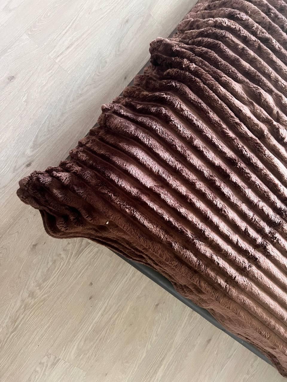 Плед смужка 200х230 см Коричневий (Д-Am-sharp-007-02) - фото 5 Плед смужка 200х230 см Коричневий (Д-Am-sharp-007-02) - фото 5