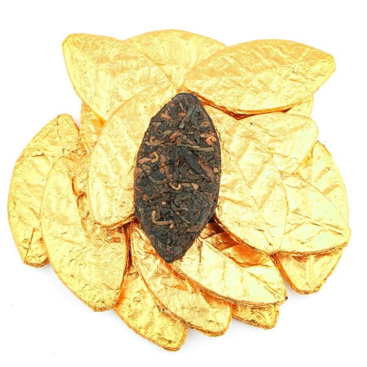 Чай Шу пуэр Золотой Лист 8 г Чай Шу пуэр Золотой Лист 8 г