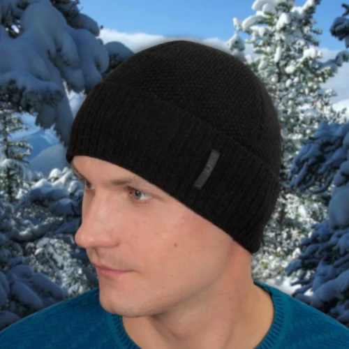 Шапка чоловіча з флісовою підкладкою р. 56-60 Чорний (28524022) - фото 2