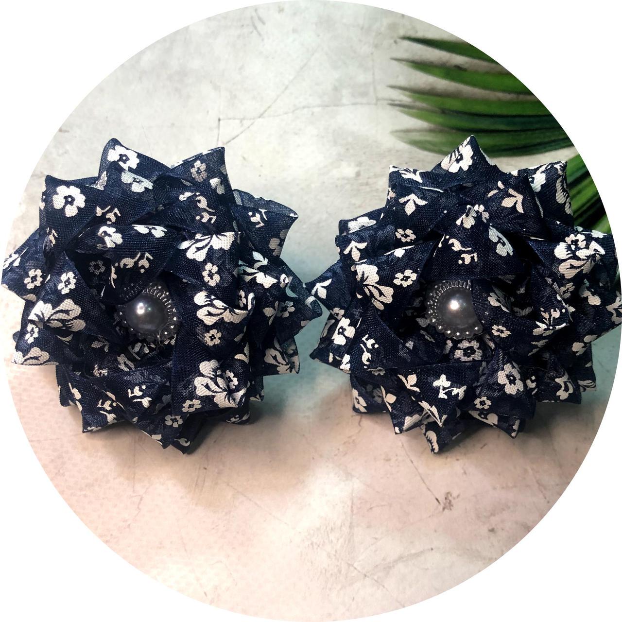 Бантик для волосся дитячий на гумці D8 см Темно-синій (10507) Бантик для волосся дитячий на гумці D8 см Темно-синій (10507)