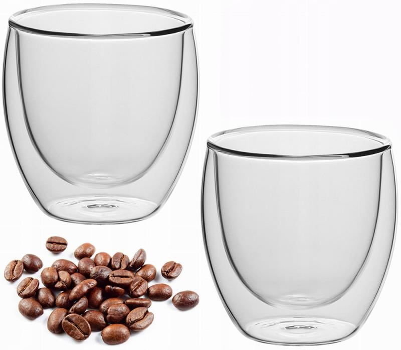 Набір скляних лікерних склянок Kamille з подвійними стінками 2 шт. 100 мл