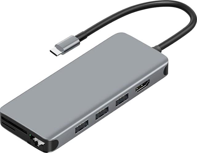 Концентратор WIWU Adapter Alpha 12в1 Gray (8675528)