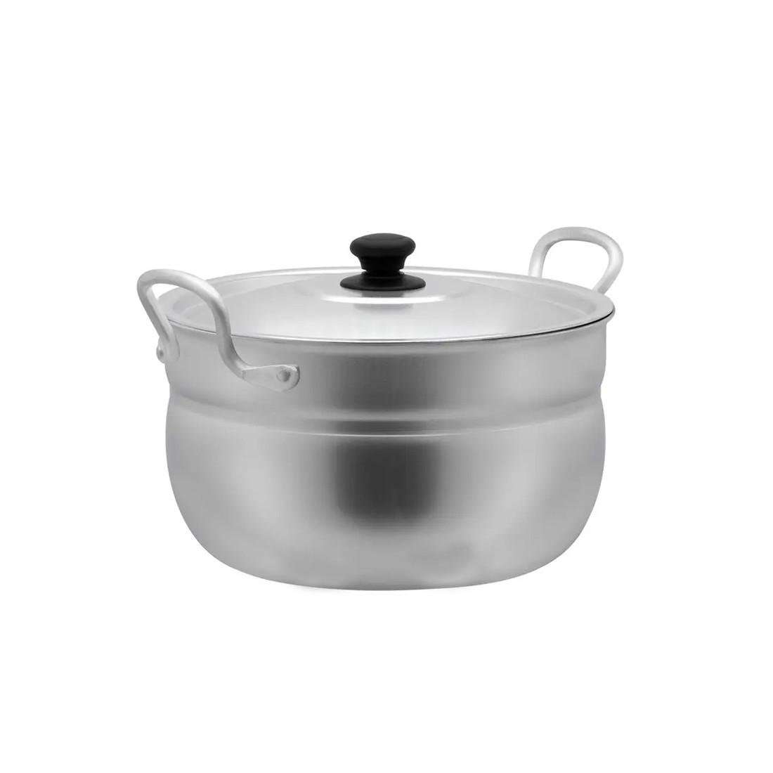 Кастрюля сферическая с крышкой Interos алюминиевая 10 л 32 см Кастрюля сферическая с крышкой Interos алюминиевая 10 л 32 см