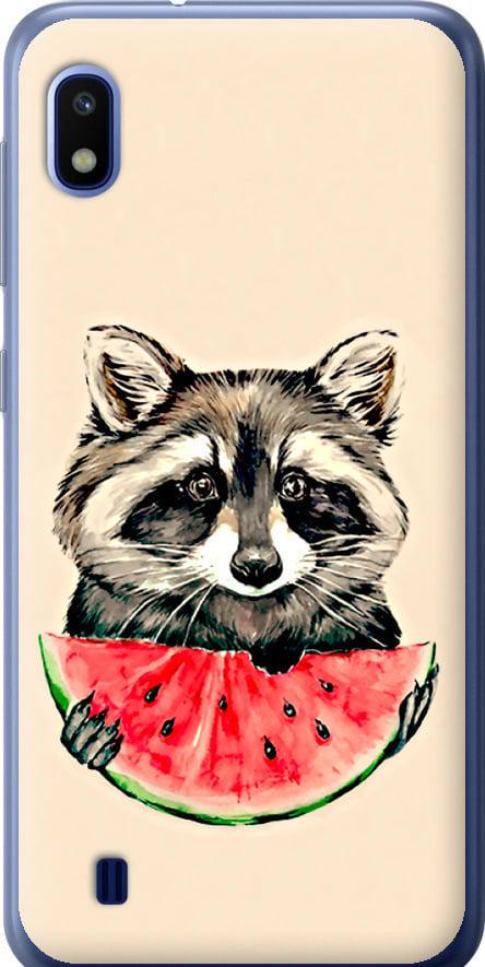 Чехол на Samsung Galaxy A10 2019 A105F Енотик с арбузом (4605t-1671-42517)