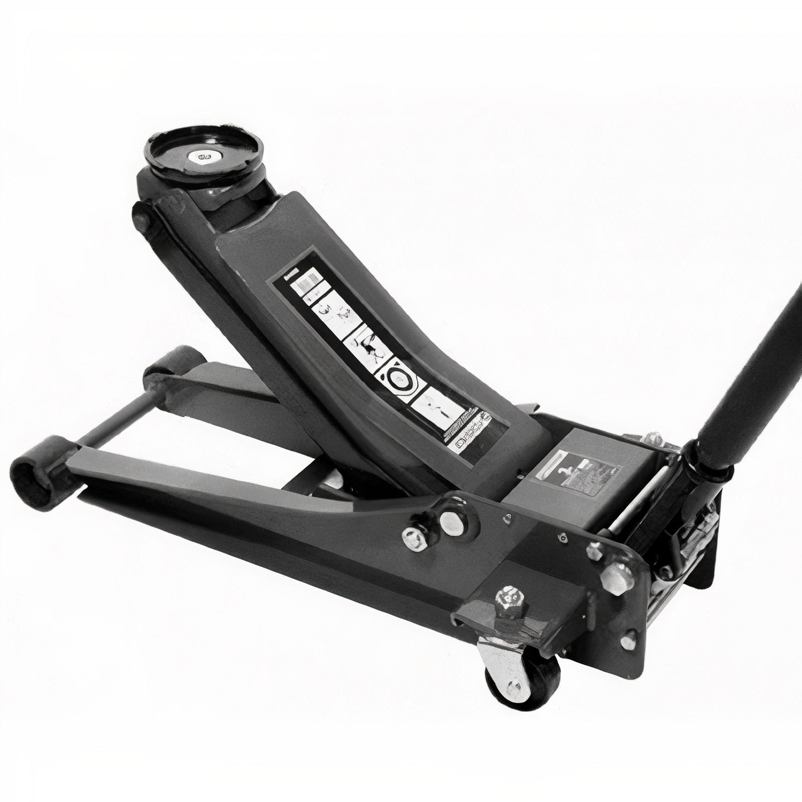 Домкрат подкатной низкопрофильный Forcekraft 3 т с прорезиненной накладкой на рукоятке (FK-T830018 New)