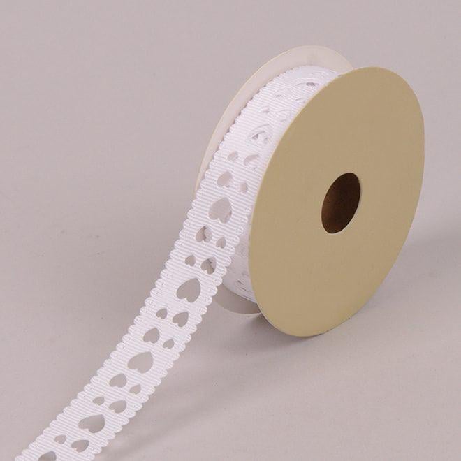 Лента декоративная Flora 2 см 9 м Белый (22925)