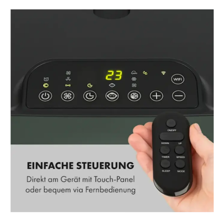 Кондиционер мобильный KLARSTEIN Kraftwerk Smart 10K 3в1 с дистанционным управлением (10034667) - фото 5 Кондиционер мобильный KLARSTEIN Kraftwerk Smart 10K 3в1 с дистанционным управлением (10034667) - фото 5