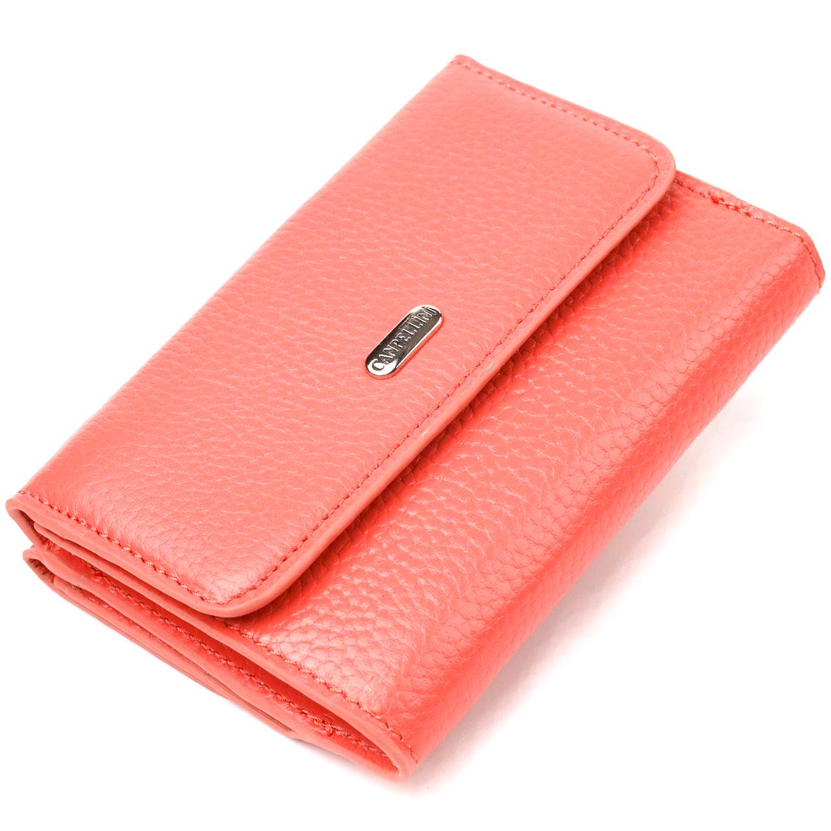 Кошелек женский CANPELLINI Wallet 21595 кожа флотарий Коралловый