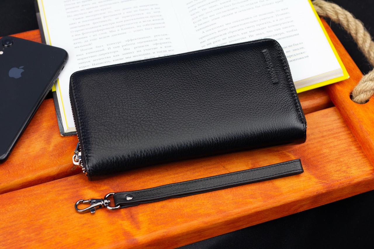 Кошелек-клатч мужской Marco Coverna на молнии из натуральной кожи Черный (MC-802-1) - фото 8 Кошелек-клатч мужской Marco Coverna на молнии из натуральной кожи Черный (MC-802-1) - фото 8