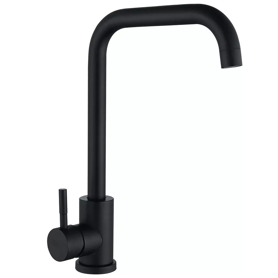 Смеситель для кухни Wezer EKO4B-01-BLACK однорычажный Черный (155167)