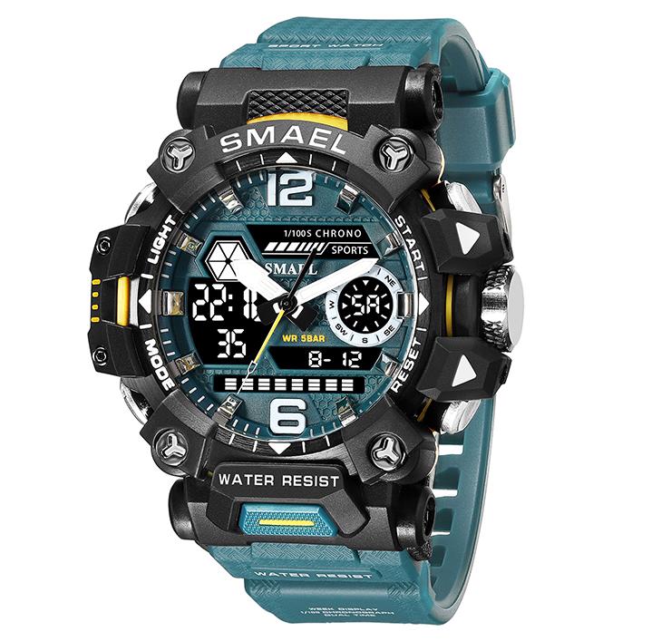 Годинник наручний чоловічий Smael Chrono Blue (1443)