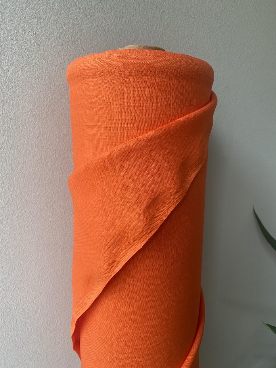 Ткань Linen Plus 100% лен Оранжевый 392/545 - фото 8 Ткань Linen Plus 100% лен Оранжевый 392/545 - фото 8