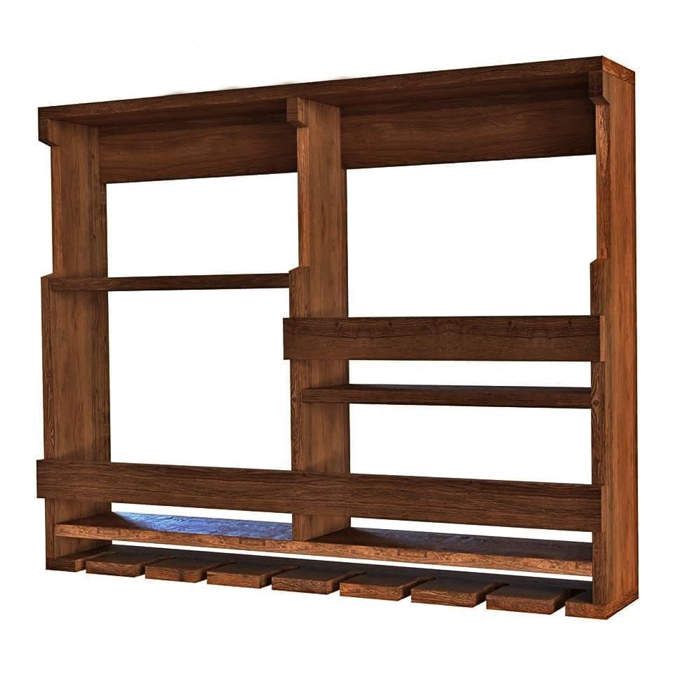 Полка для вина настенная из дерева Наншен Терракот (ПНК-019032)