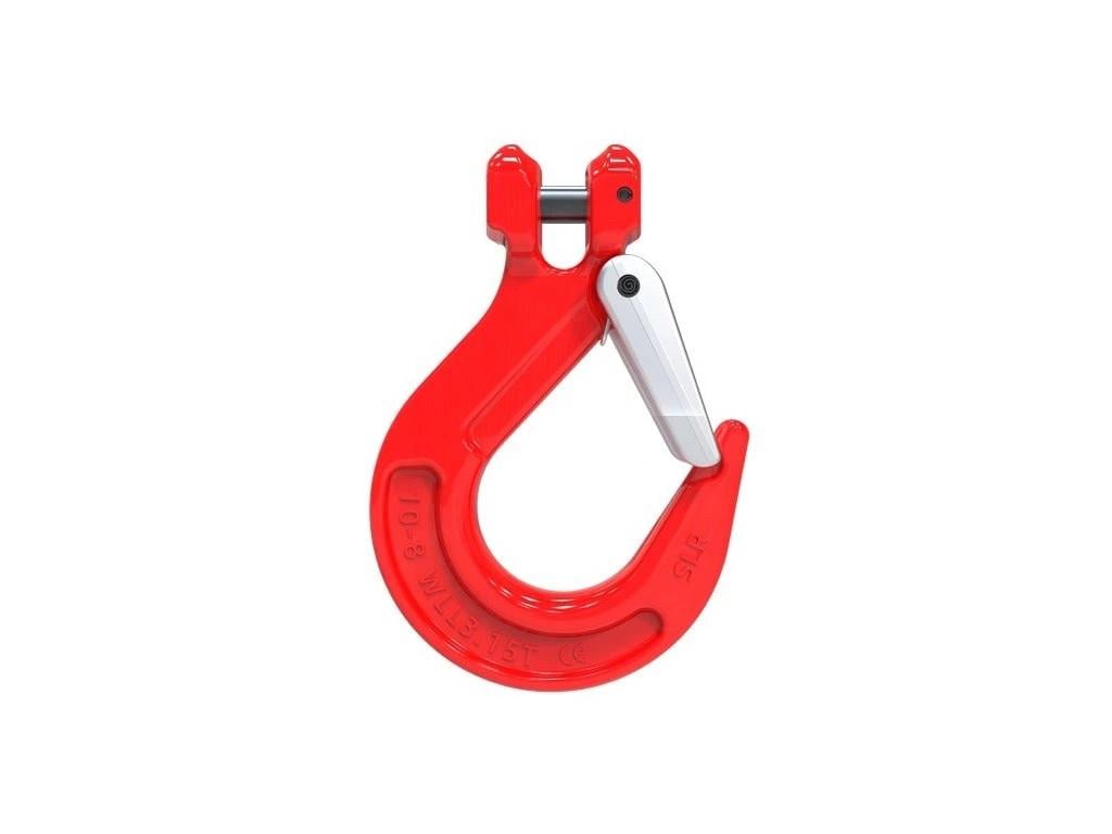 Крюк вилочный самозакрывающийся HSC 8 класса прочности с пальцем 5,3 т (2883848858)