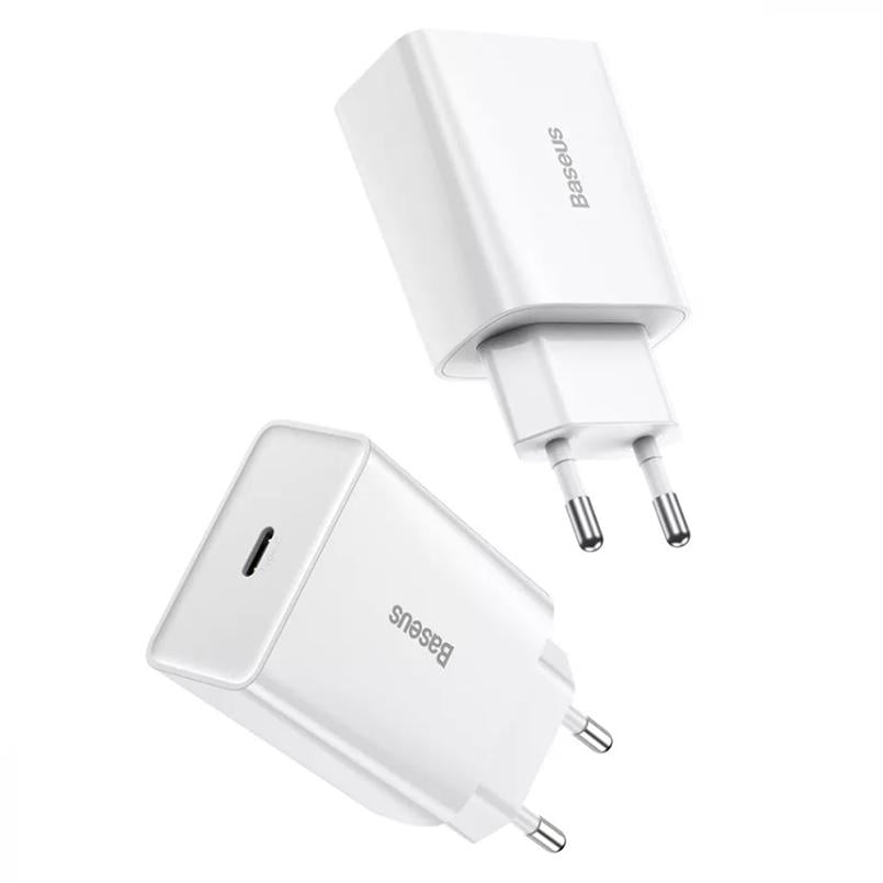 Зарядное устройство сетевое BASEUS Speed ​​Mini PD Charger 20W 1 Type-C White (32681 white) - фото 4