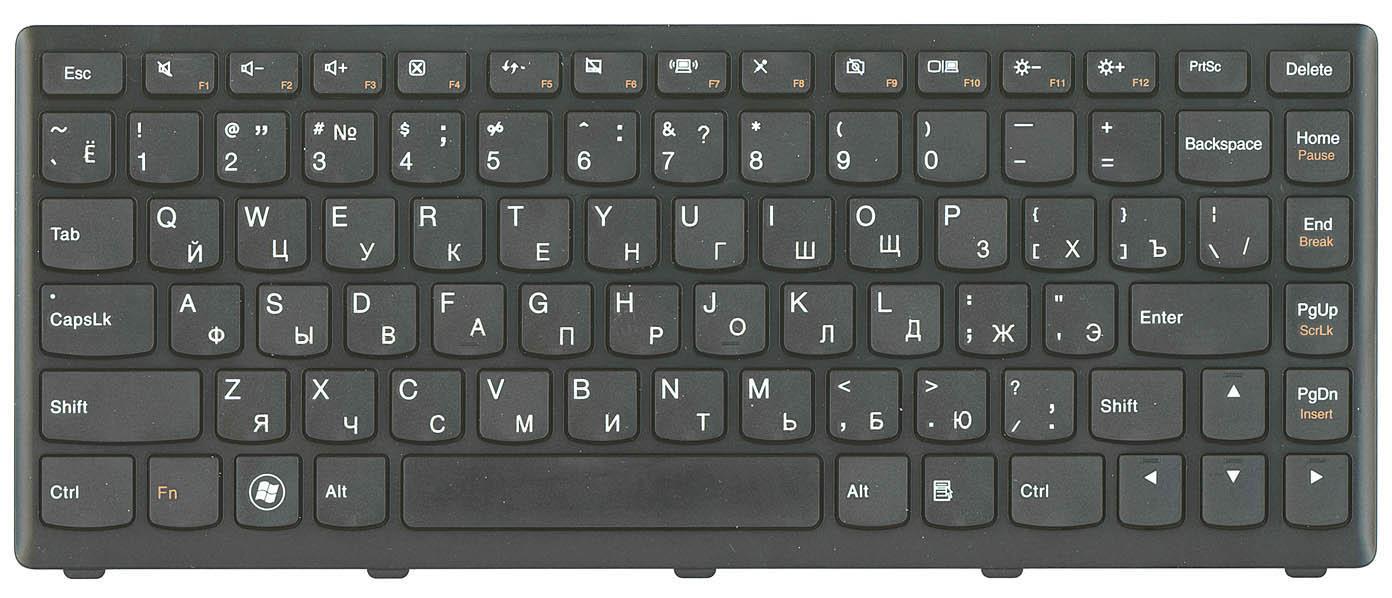 Клавиатура для ноутбука Lenovo IdeaPad S300/S400/S405 Black Frame Black