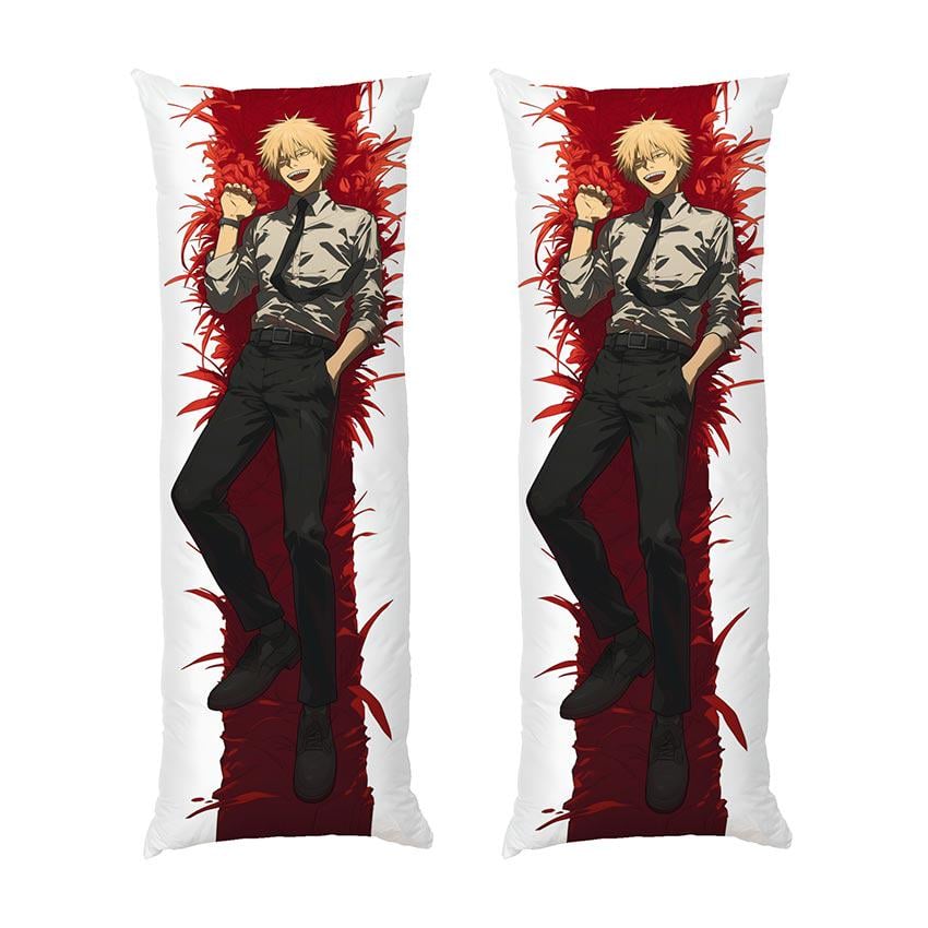 Подушка дакимакура Denji on the red background Chainsaw Man габардин 140х45 см